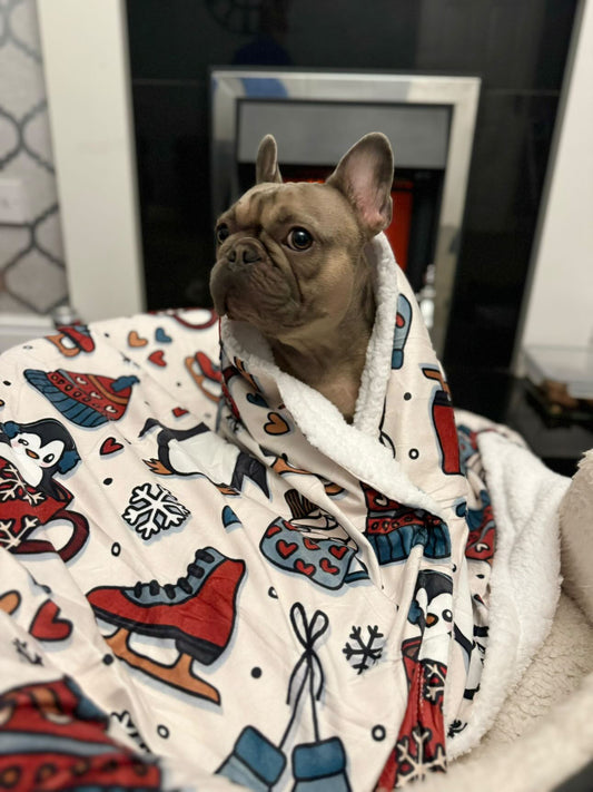 Pawtastic Penguins Christmas Blanket