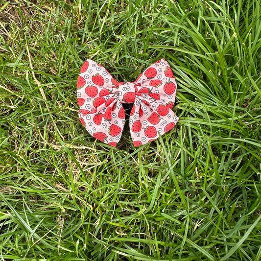 Summer Strawberries Sailor Bow